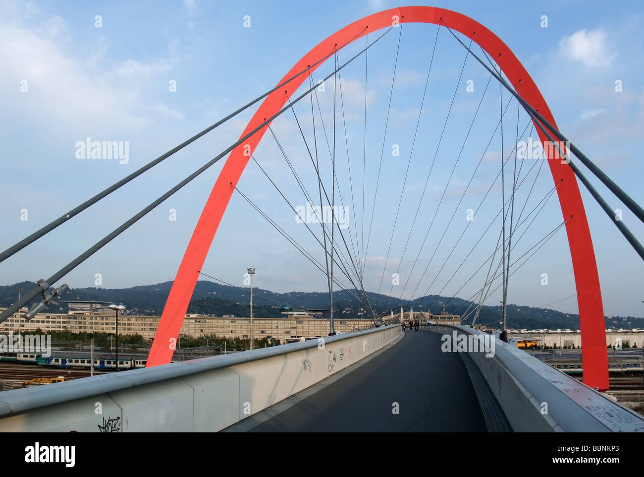 geography / travel, Italy, Piedmont, Turin, bridges, Arco Olimpico, Additional-Rights-Clearance-Info-Not-Available Stock Photo