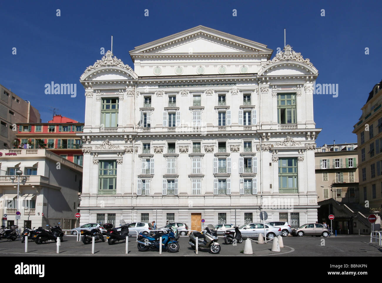 geography / travel, France, Cote d'Azur, Nice, streets, Quai des Etat-Unis, houses at promenade street, Additional-Rights-Clearance-Info-Not-Available Stock Photo