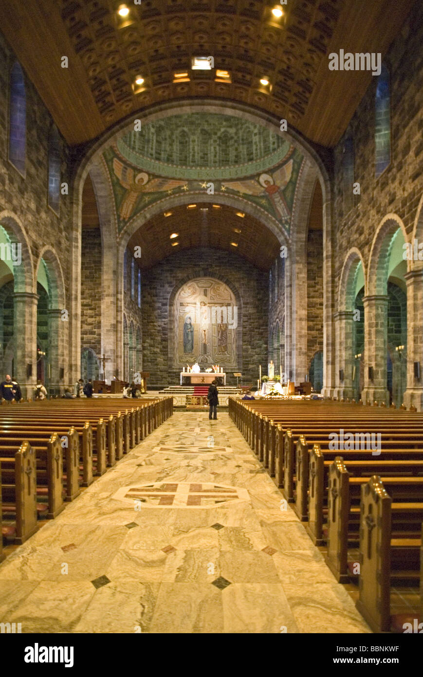 geography / travel, Ireland, Connacht, Galway, churches, Cathedral of Our Lady Assumed into heaven and St. Nicholas, built: 1958 - 1965, interior view, Additional-Rights-Clearance-Info-Not-Available Stock Photo