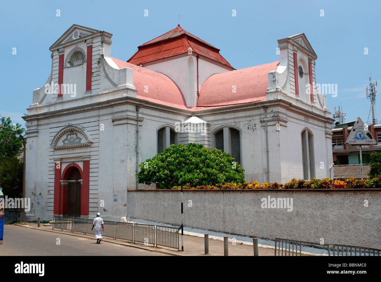 geography / travel, Sri Lanka, Colombo, Pettah: Dutch-reformed Wolfendahl Church (1749 AD), exterior view, Additional-Rights-Clearance-Info-Not-Available Stock Photo