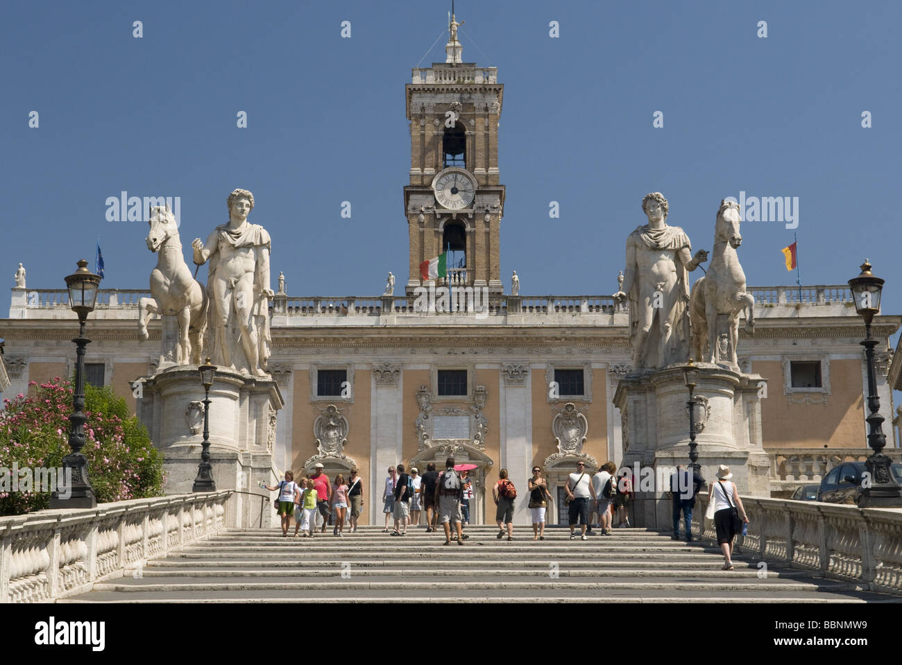 geography / travel, Italy, Rome, Capitoline Hill, Senator Palace, exterior view, Additional-Rights-Clearance-Info-Not-Available Stock Photo
