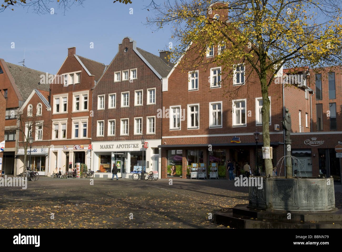 geography / travel, Germany, North-Rhine Westphalia, Münsterland, Lüdinghausen, market square, Additional-Rights-Clearance-Info-Not-Available Stock Photo