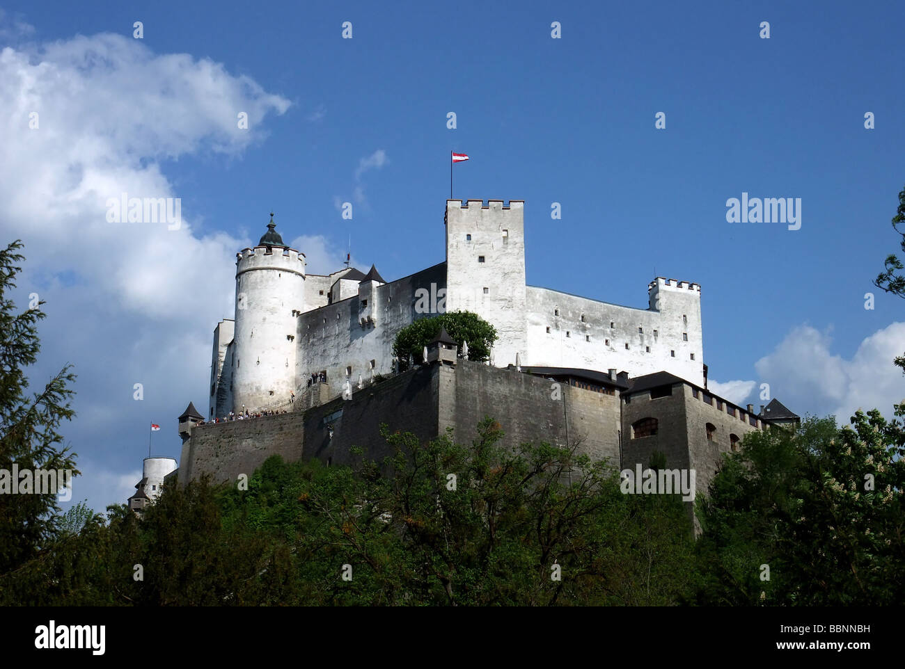 geography / travel, Austria, Salzburg, Festung Hohensalzburg, exterior view, Additional-Rights-Clearance-Info-Not-Available Stock Photo
