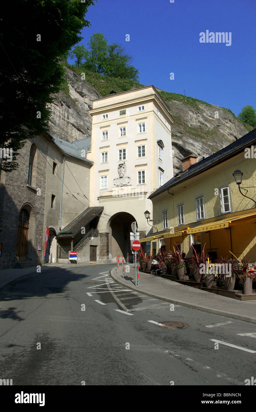 geography / travel, Austria, Salzburg, Gstättengasse, gate, Additional-Rights-Clearance-Info-Not-Available Stock Photo