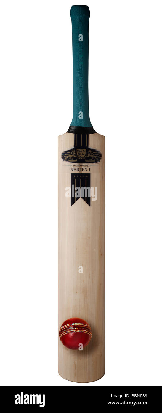Cricket bat and ball Stock Photo