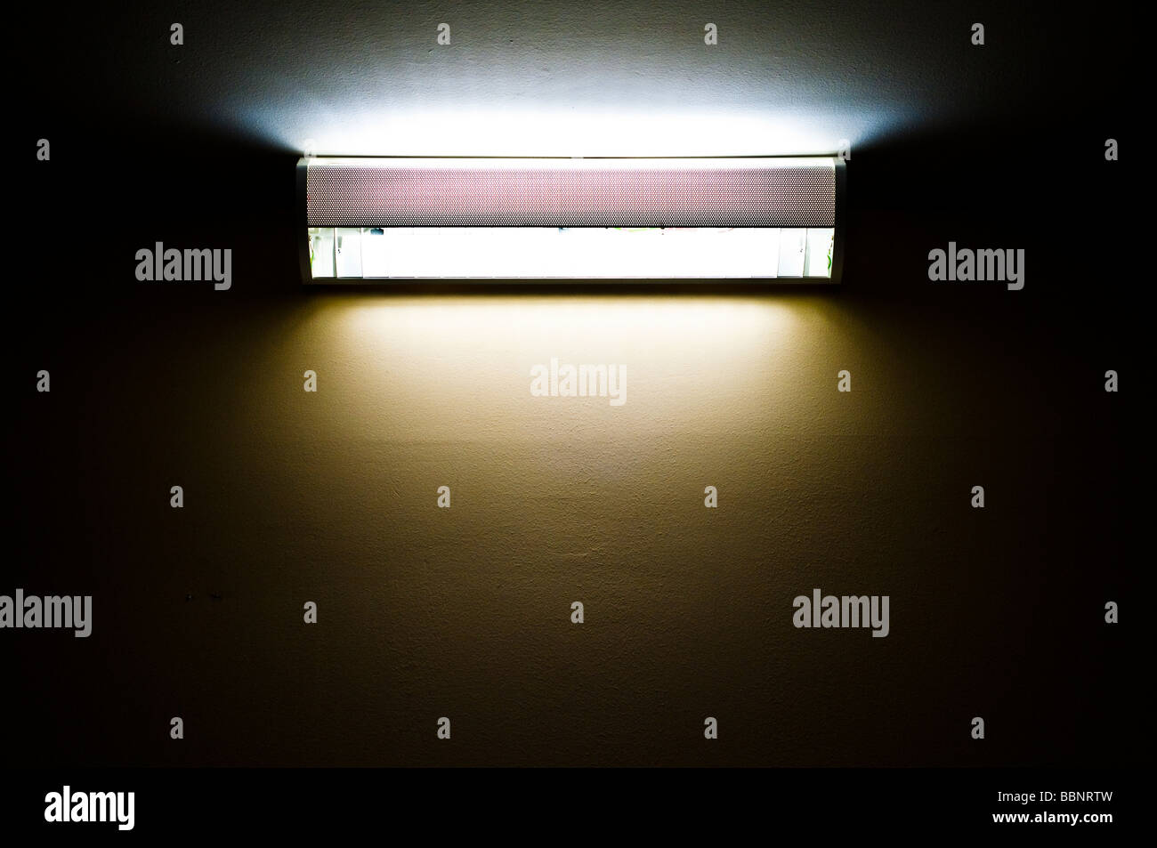 Fluorescent Wall Mounted Light Stock Photo Alamy