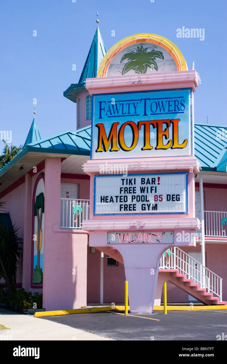 Fawlty Towers Motel, Cocoa Beach, Florida Stock Photo Alamy