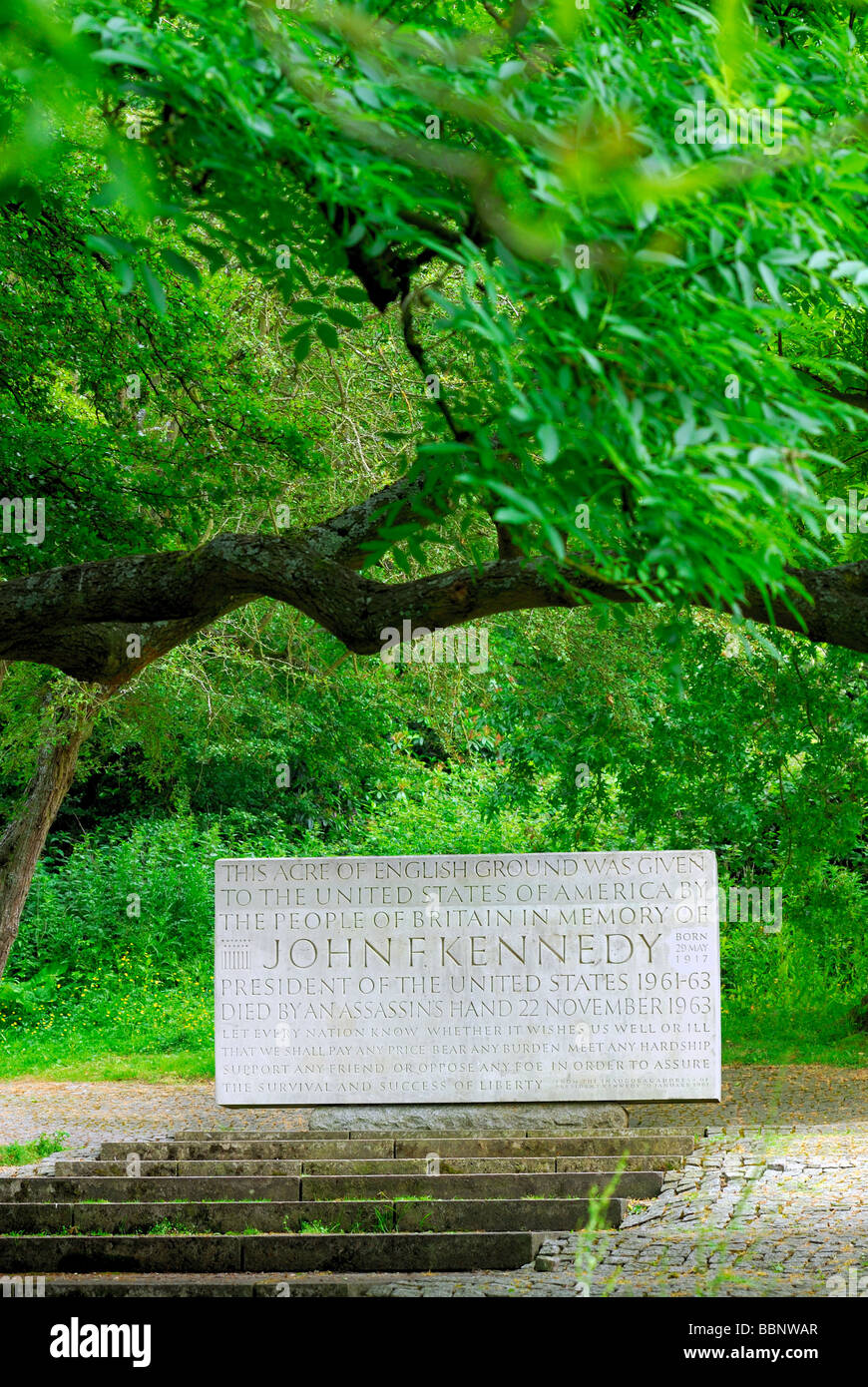 President Kennedy Memorial at Runnymede Egham  Surrey England UK Stock Photo