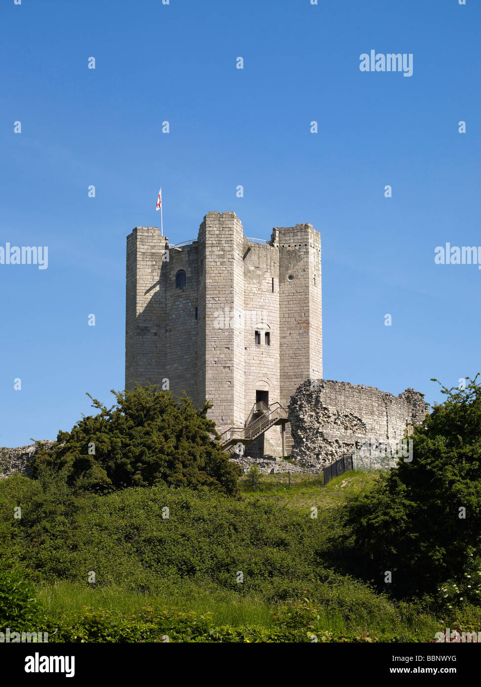 Conisbrough Castle Keep, Nr Doncaster, South Yorkshire, Northern England Stock Photo