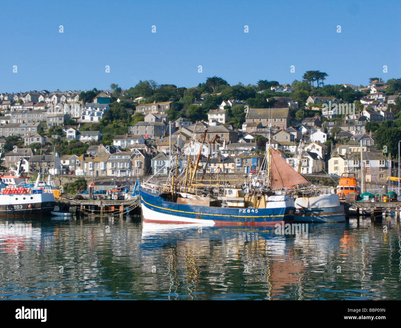 Newlyn Cornwall UK fishing town harbour Stock Photo Alamy