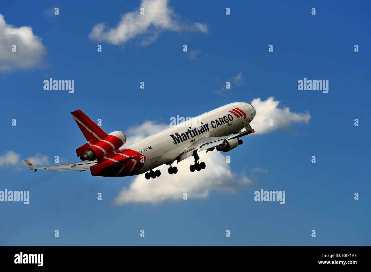 Martinair Cargo plane on take off Amsterdam airport The Netherlands Stock Photo