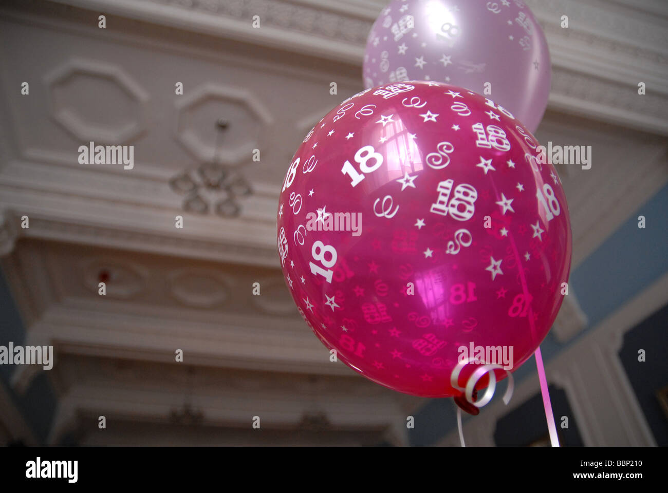 An 18th Birthday Balloon. Stock Photo