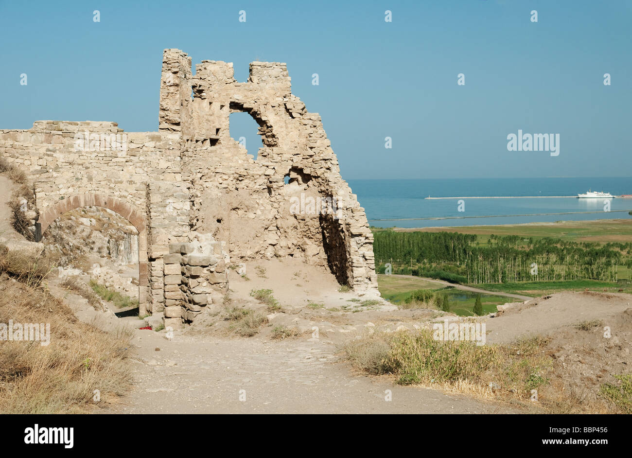 Ancient urartian fortress in Van, Turkey Stock Photo