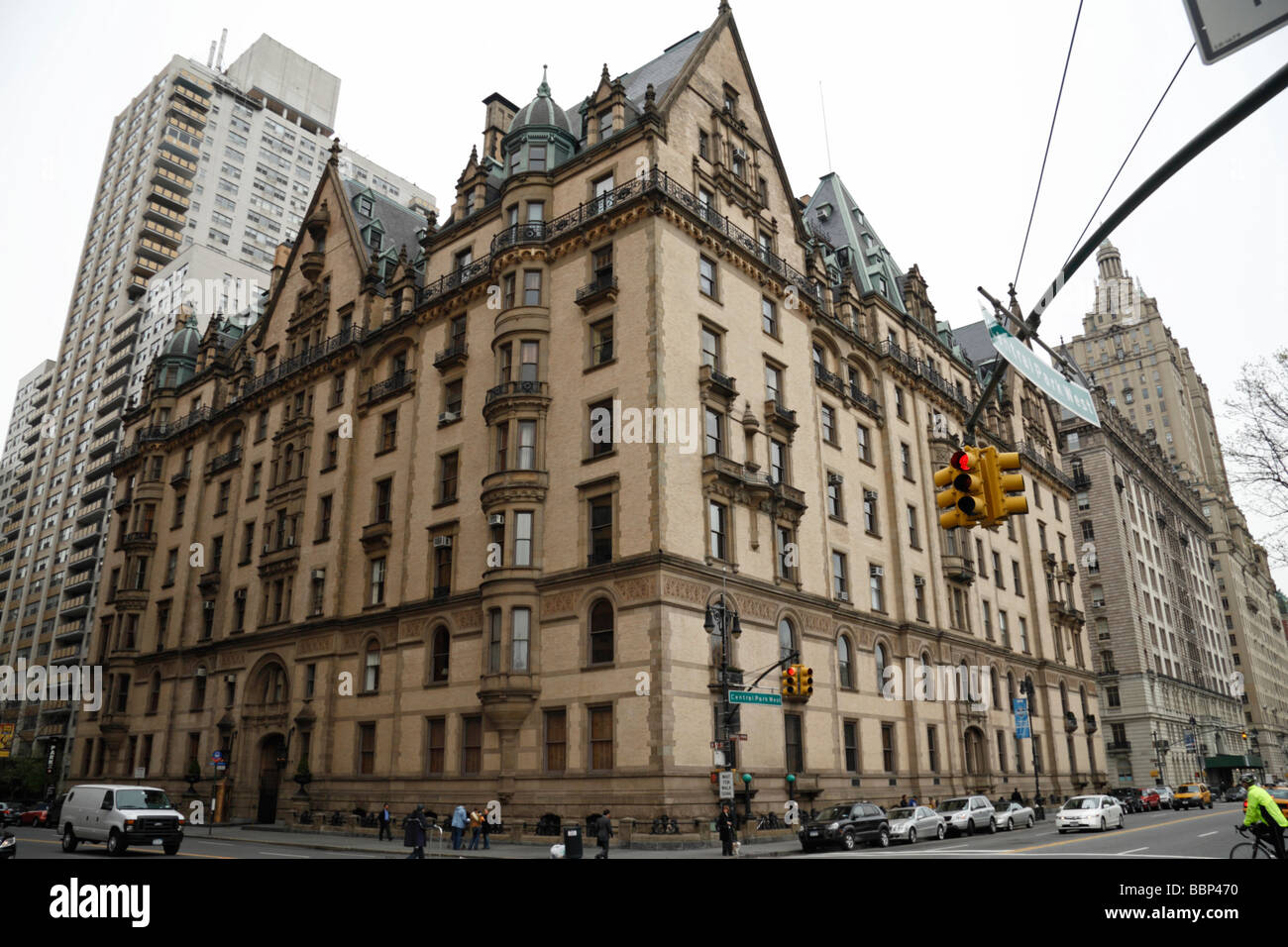 The Dakota Building (West 72nd St and Central Park West elevations), New York, where John Lennon was murdered in 1980. Stock Photo