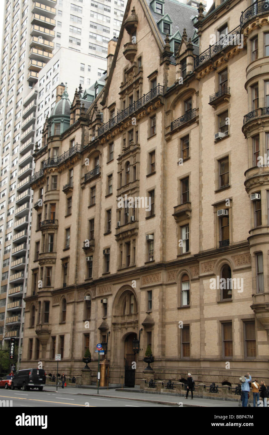 The Dakota Building (West 72nd St elevation), New York, where John Lennon was murdered in 1980. Stock Photo