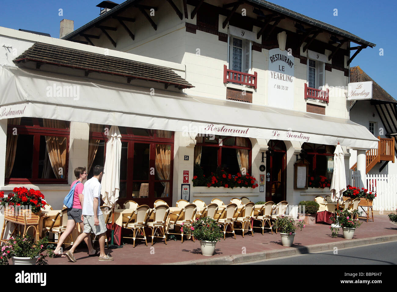 RESTAURANT 'LE YEARLING', DEAUVILLE, CALVADOS (14), NORMANDY, FRANCE Stock Photo