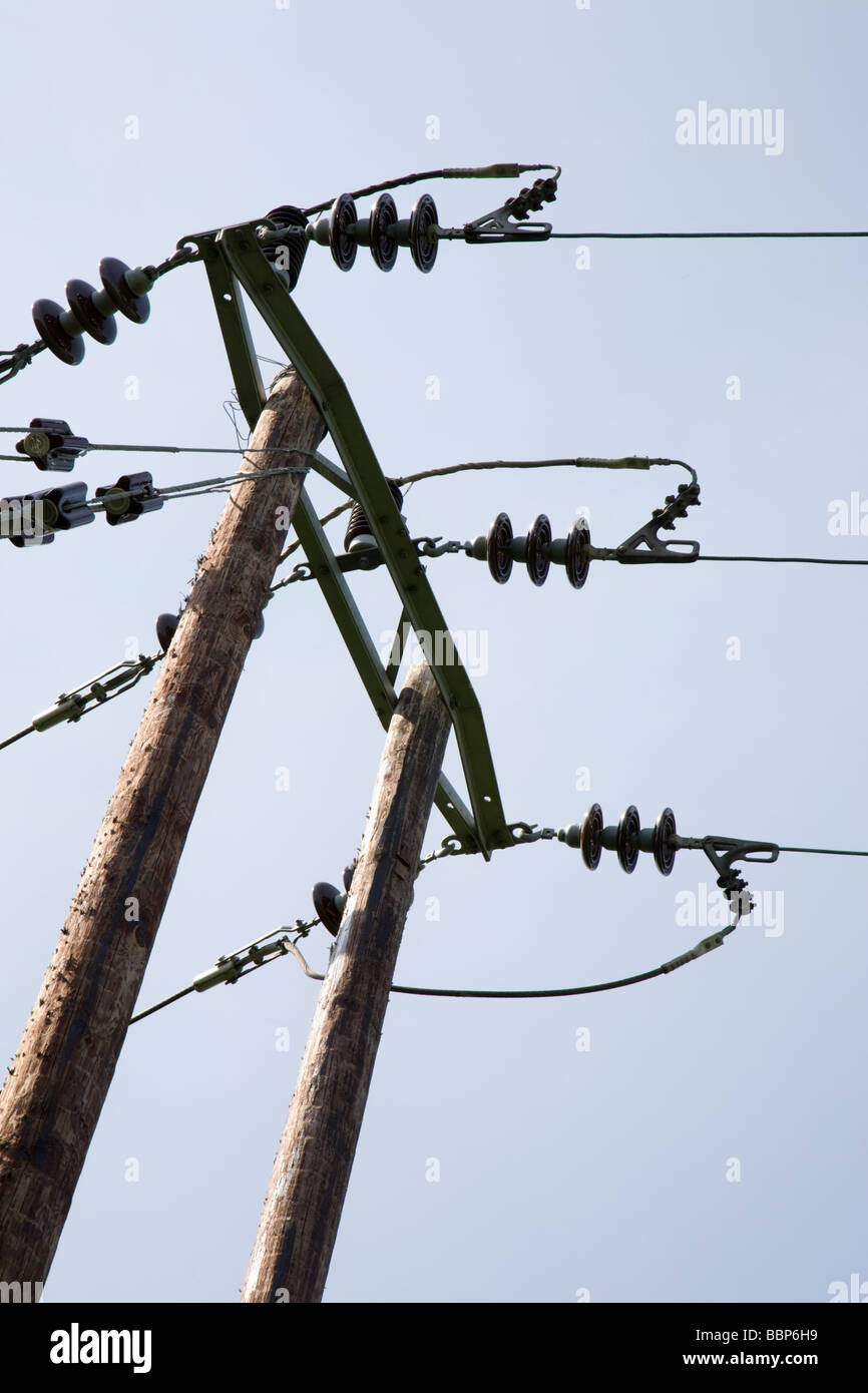 3 Phase electrical power cables Stock Photo - Alamy