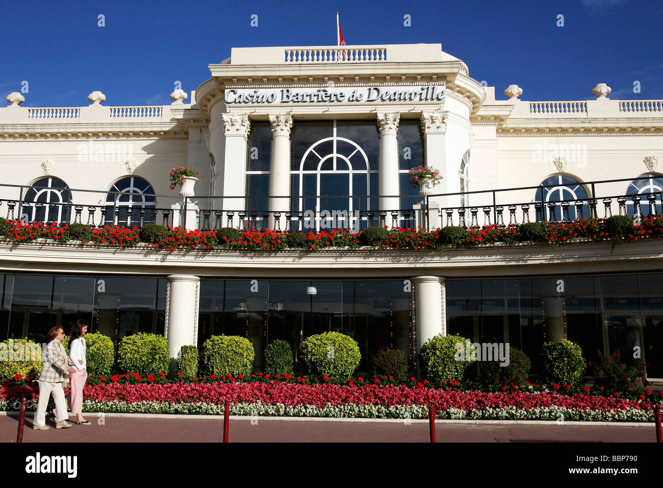FACADE, DEAUVILLE CASINO, CALVADOS (14), NORMANDY, FRANCE Stock Photo