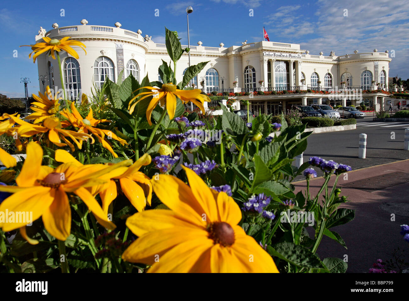 FACADE, DEAUVILLE CASINO, CALVADOS (14), NORMANDY, FRANCE Stock Photo