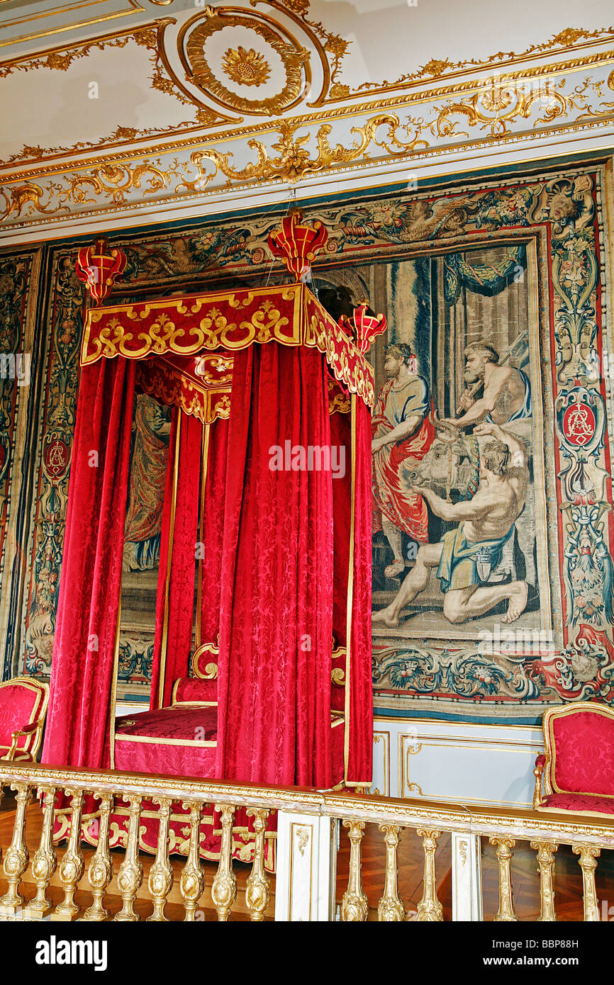THE KING'S BEDROOM, MUSEUM OF DECORATIVE ARTS, STRASBOURG, BAS RHIN (67), ALSACE, FRANCE, EUROPE Stock Photo