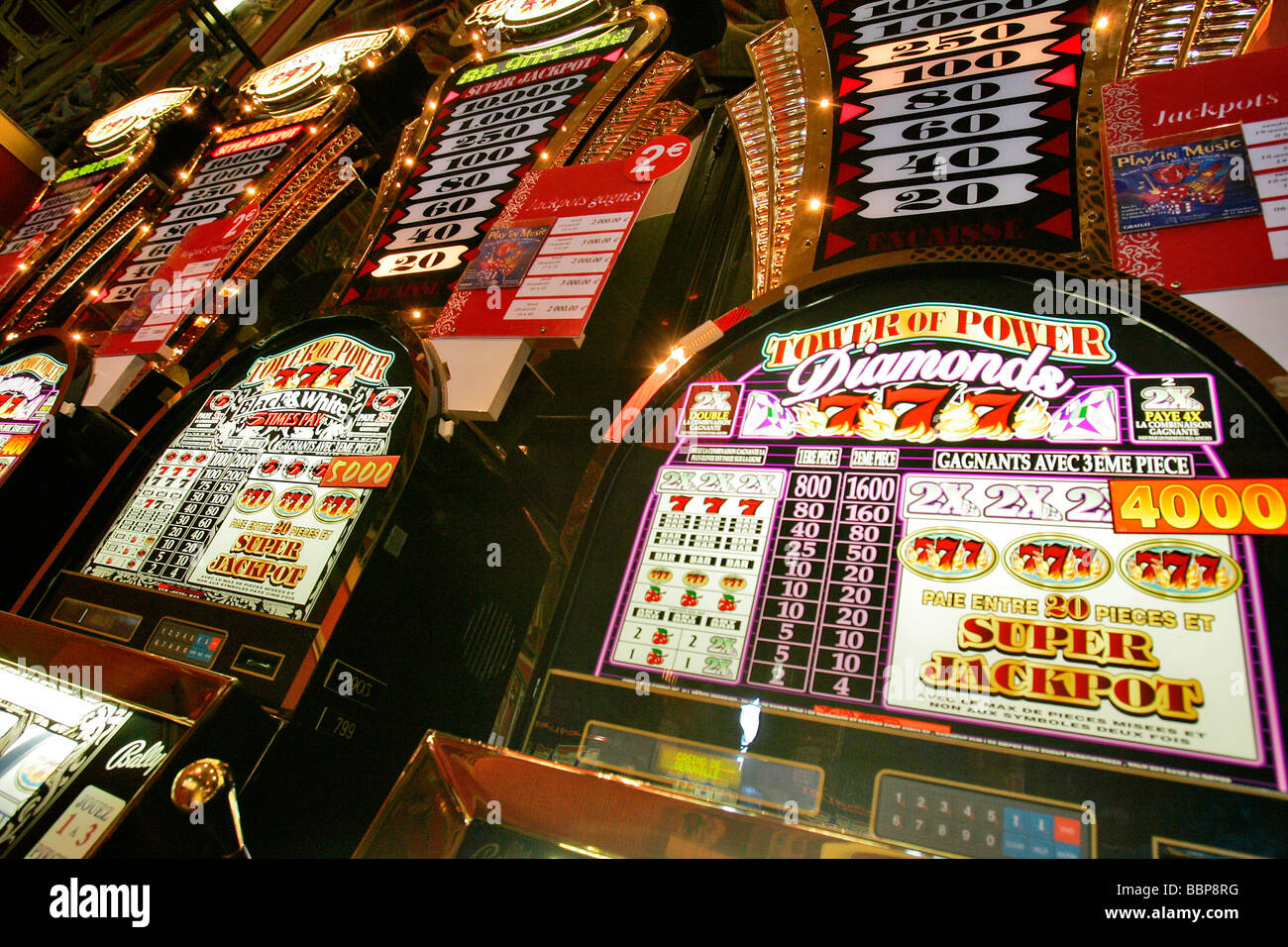 SLOT MACHINE, THE CASINO IN DEAUVILLE, CALVADOS (14), NORMANDY, FRANCE Stock Photo