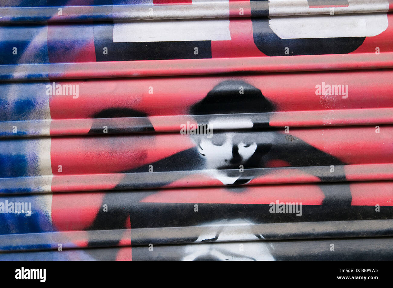 Graffiti of Franz Kafka face Stock Photo