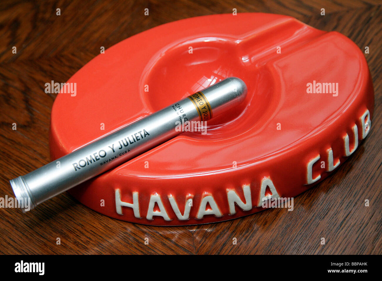 CUBAN CIGAR AND HAVANA CLUB ASHTRAY, P.G.C. HAJENIUS, TOBACCO AND CIGAR