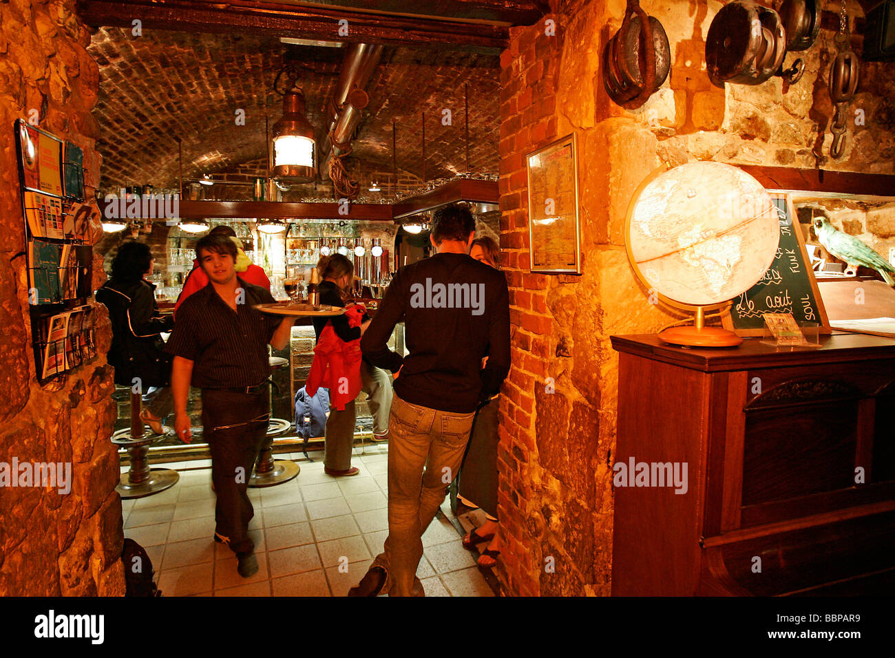 Bar Le Perroquet Vert Honfleur Calvados 14 Normandy France Stock Photo Alamy