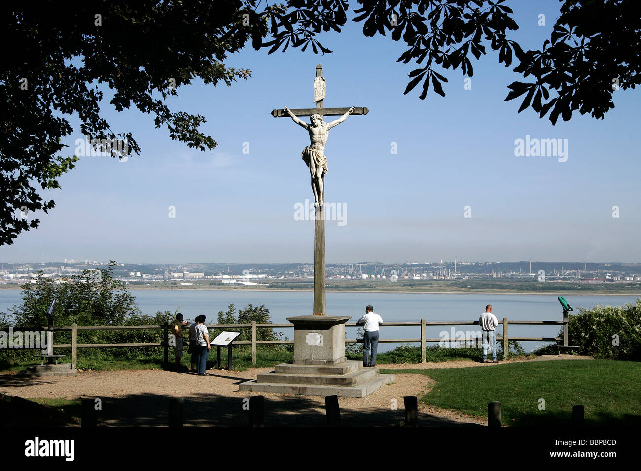 PANORAMA OF THE CALVARY OF NOTREDAME DE GRACE, HONFLEUR, CALVADOS (14