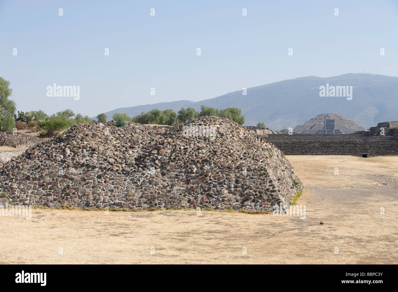 Avenue of the Dead at Teotihuacan, Mexico City, Mexico Stock Photo