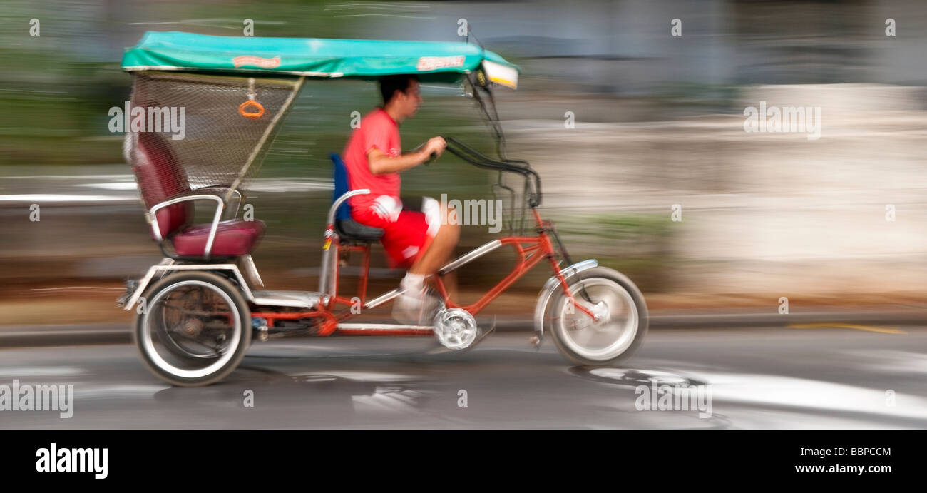 Traditional bicycle taxi in Havana, Cuba, Caribbean Stock Photo Alamy