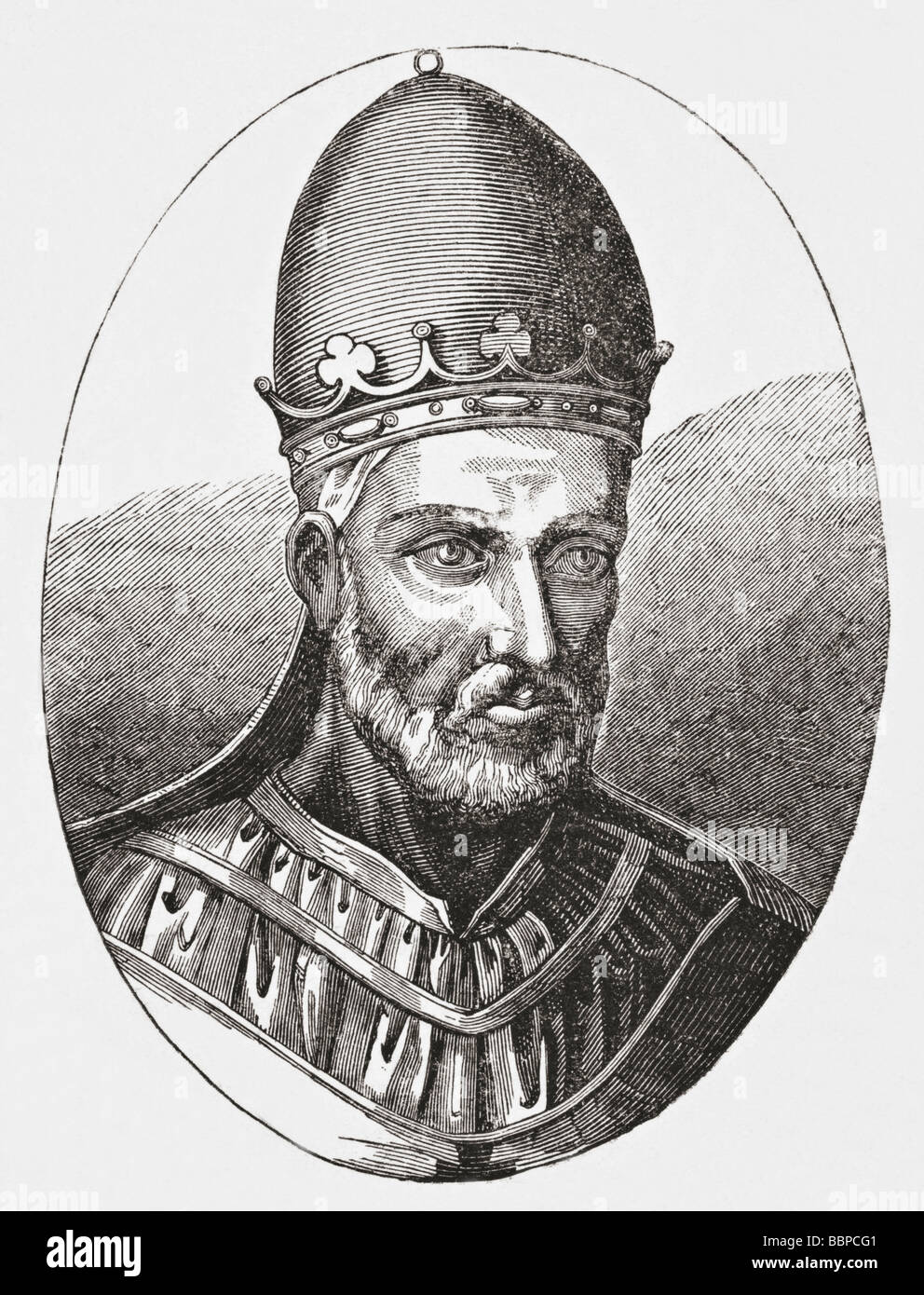 Pope Honorius III,1148 to 1227, born Cencio Stock Photo