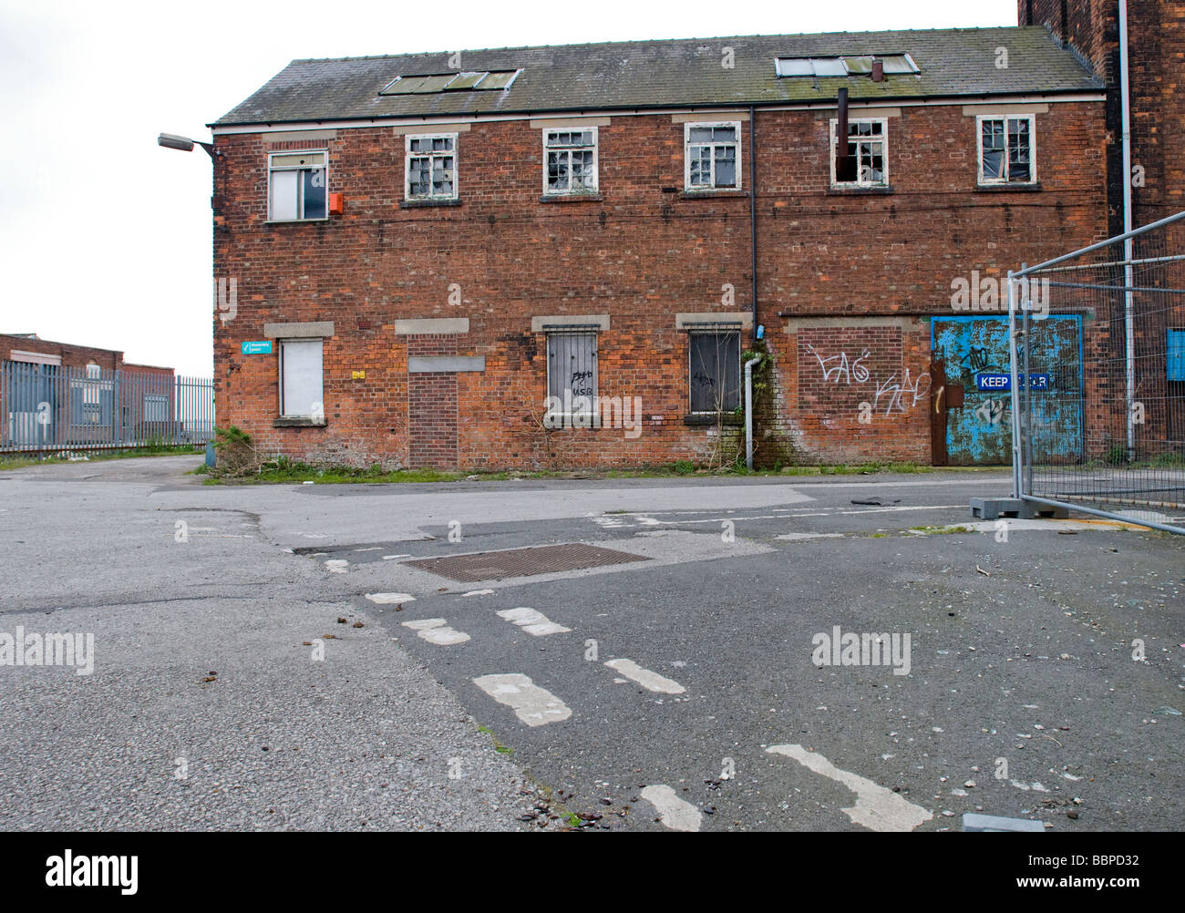 Derelict buildings in the old dock area of Kingston Upon Hull