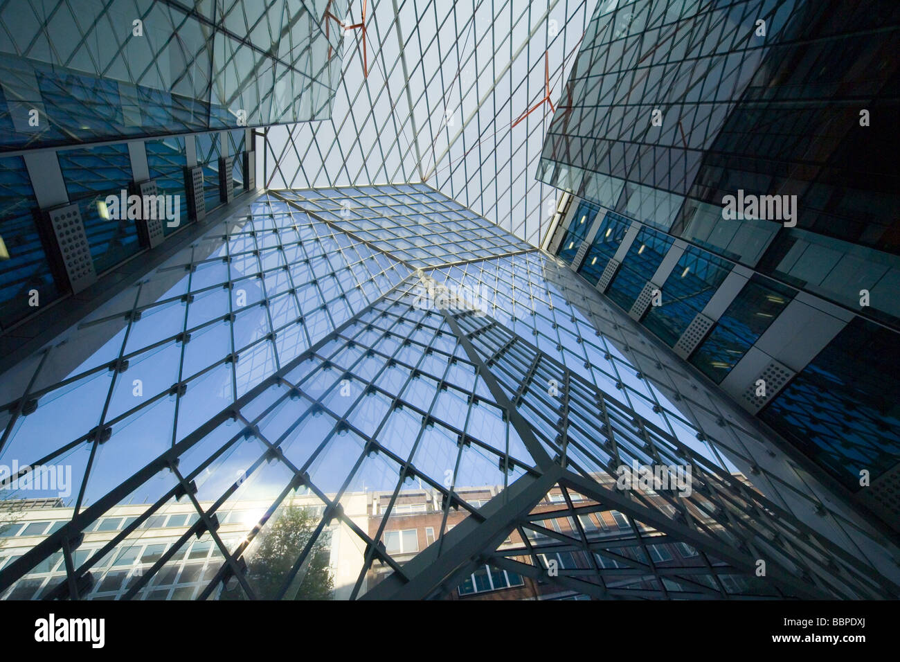office building glass roof Stock Photo