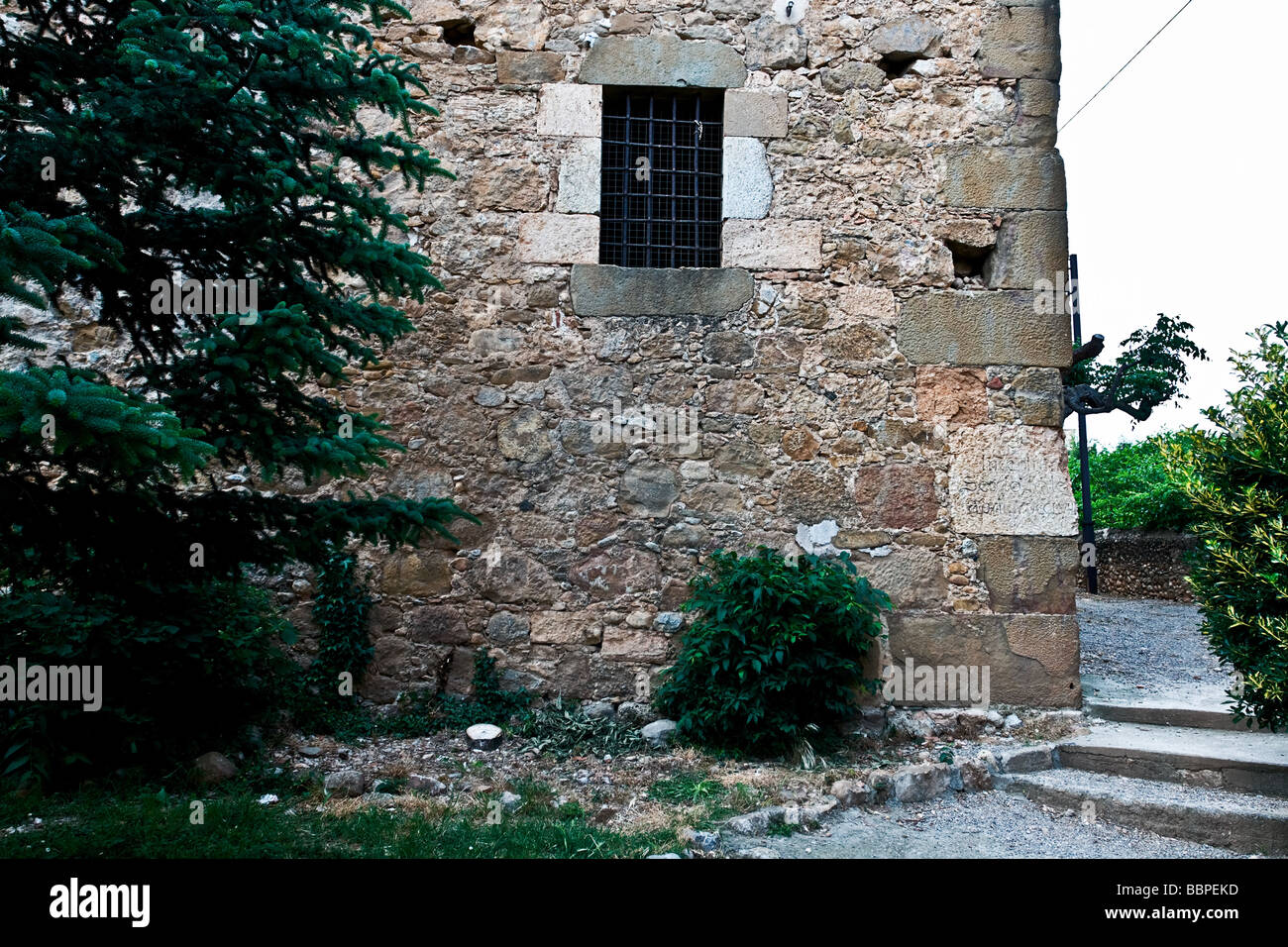 Old building in the village of Llado, Northern Spain. Stock Photo