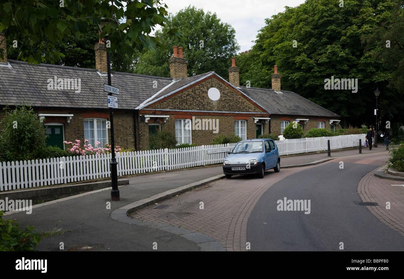 “Squires Almshouses” “ Walthamstow Village” “ Walthamstow Conservation Area” “London Borough of Waltham Forest” LBWF East London Stock Photo
