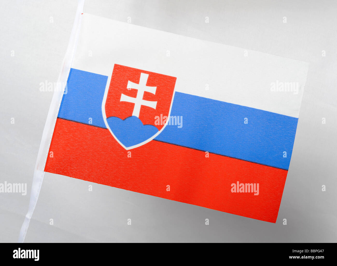 Slovakian national Flag Stock Photo