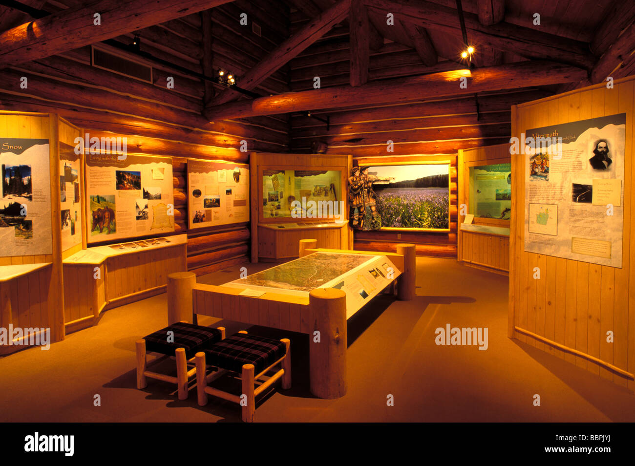 Interpretive displays at the Lolo Pass Visitor Center Lewis Clark
