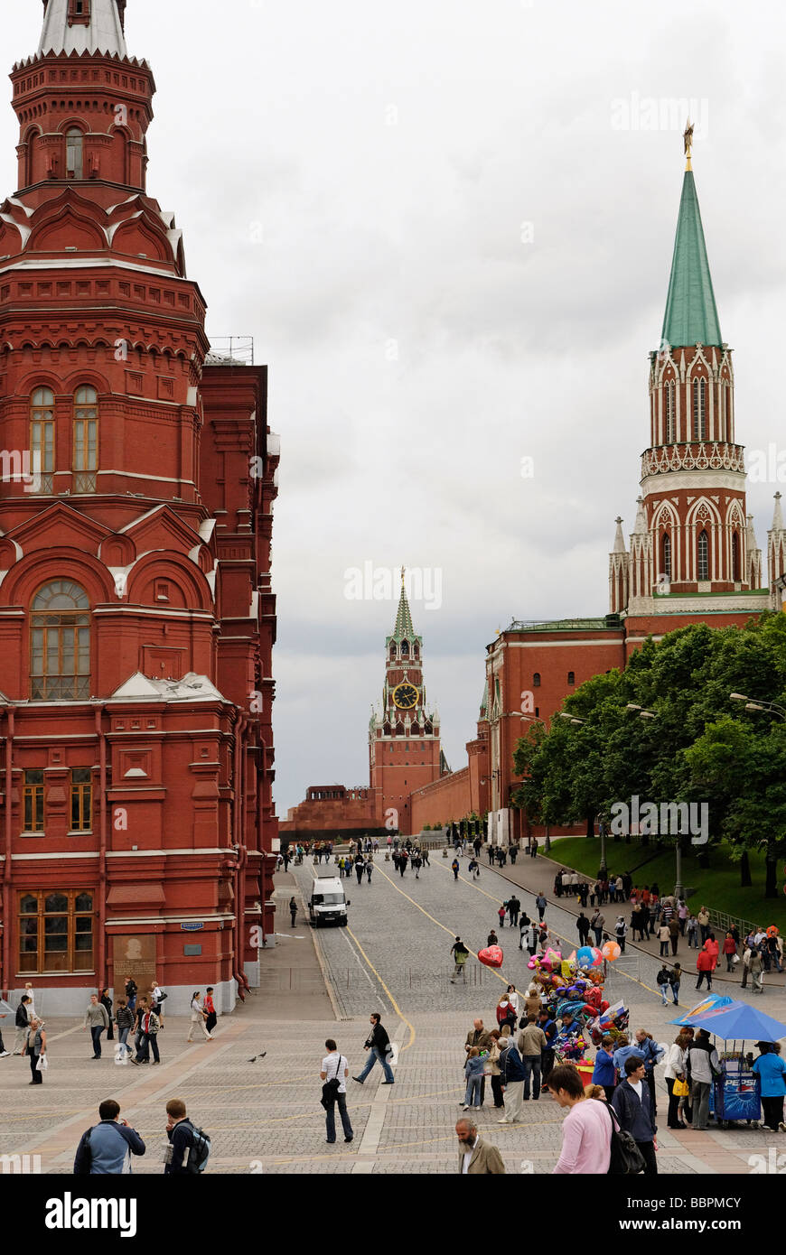 View on Red Square and Moscow Kremlin Stock Photo