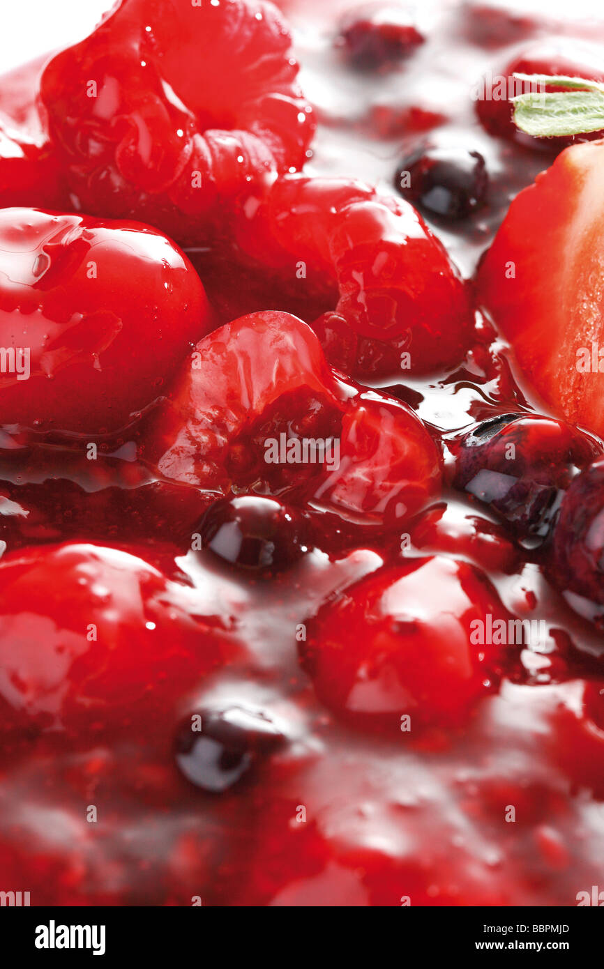 Red berry compote, filling the picture Stock Photo Alamy
