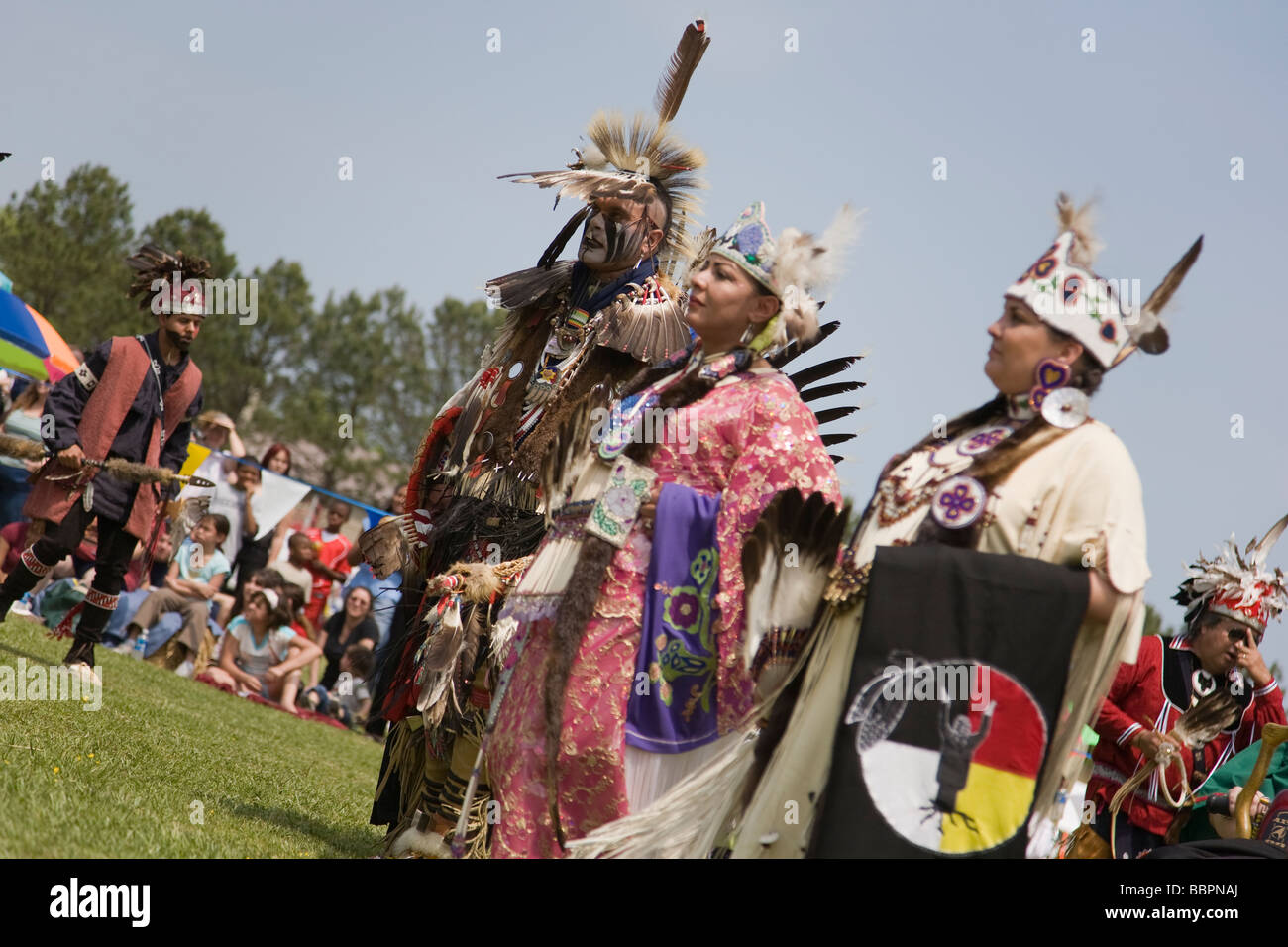 Native Americans dance at the 8th Annual Red Wing PowWow in Virginia ...
