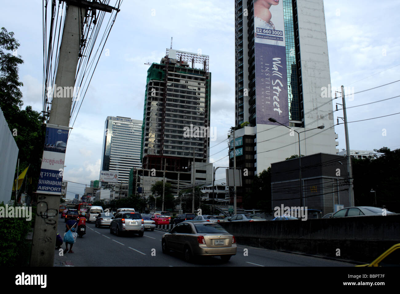 Building and Traffic in Bangkok , Thailand Stock Photo - Alamy