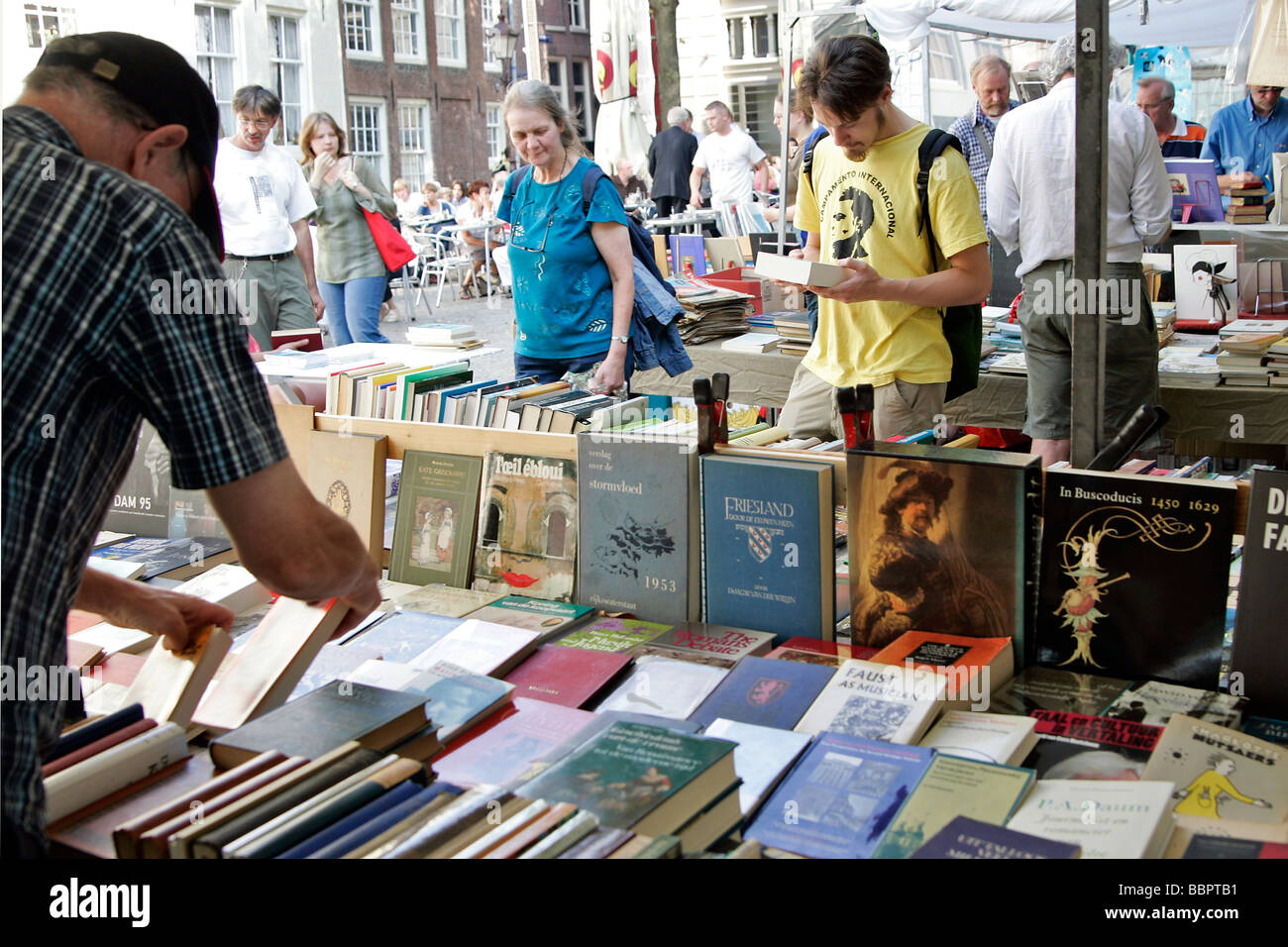 BOOK MARKET, 'BOEKENMARKT', SPUI, AMSTERDAM, NETHERLANDS Stock Photo