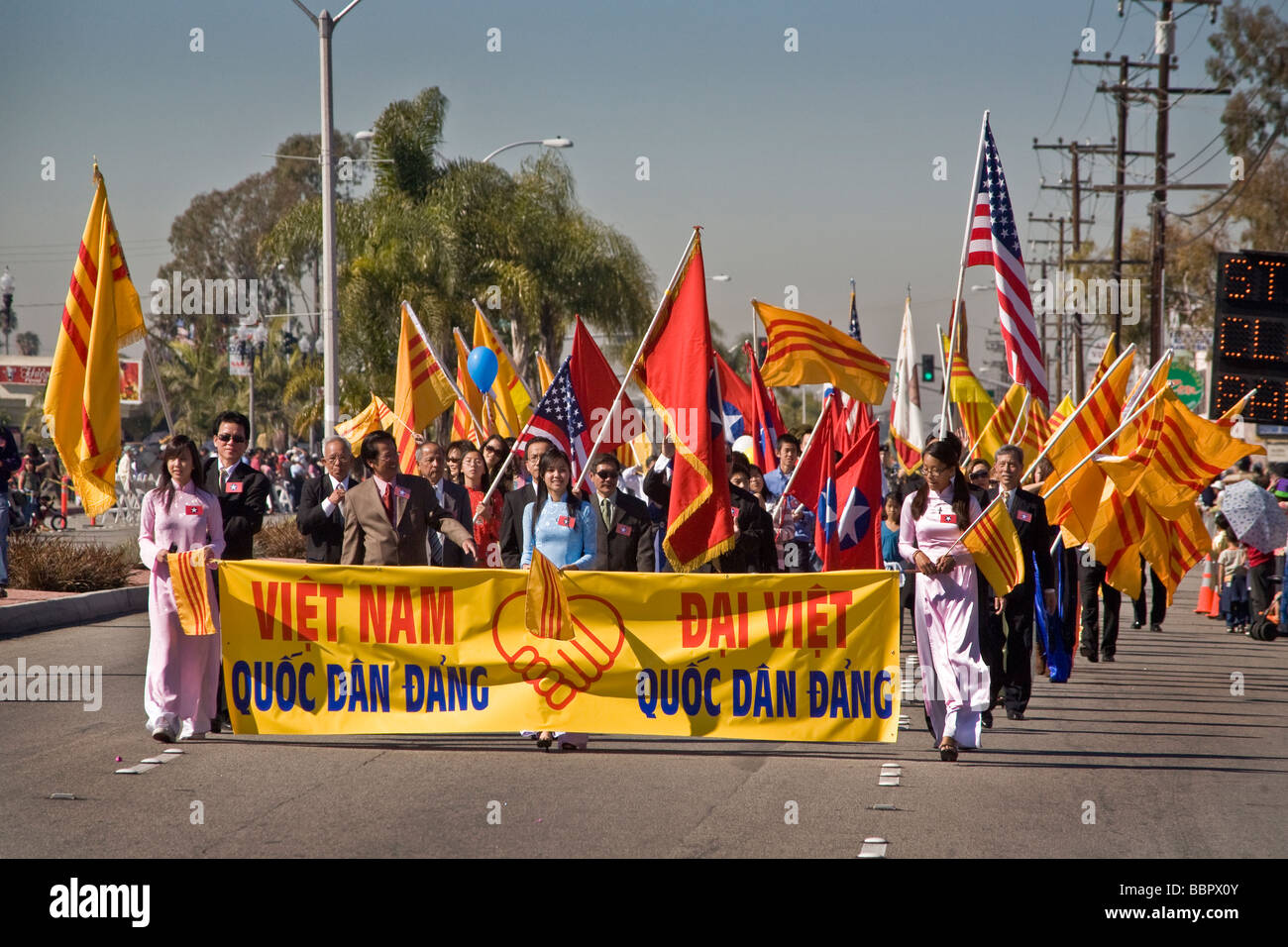 Tet Lunar New Year parade in Westminster Californias Little Saigon USA