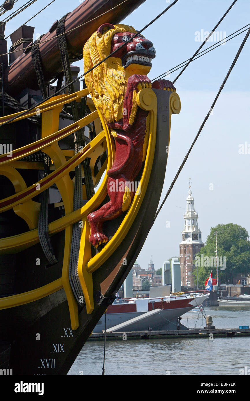 REPLICA OF THE AMSTERDAM SAILBOAT IN THE NEDERLANDS SCHEEPVAART MUSEUM ...