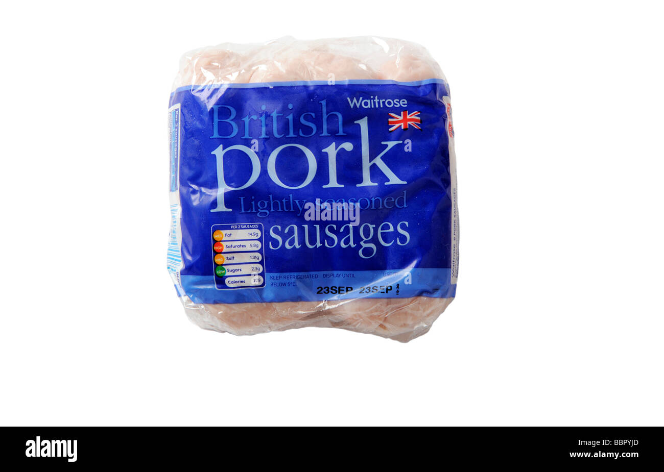British portksausages from Waitrose supermarket Stock Photo