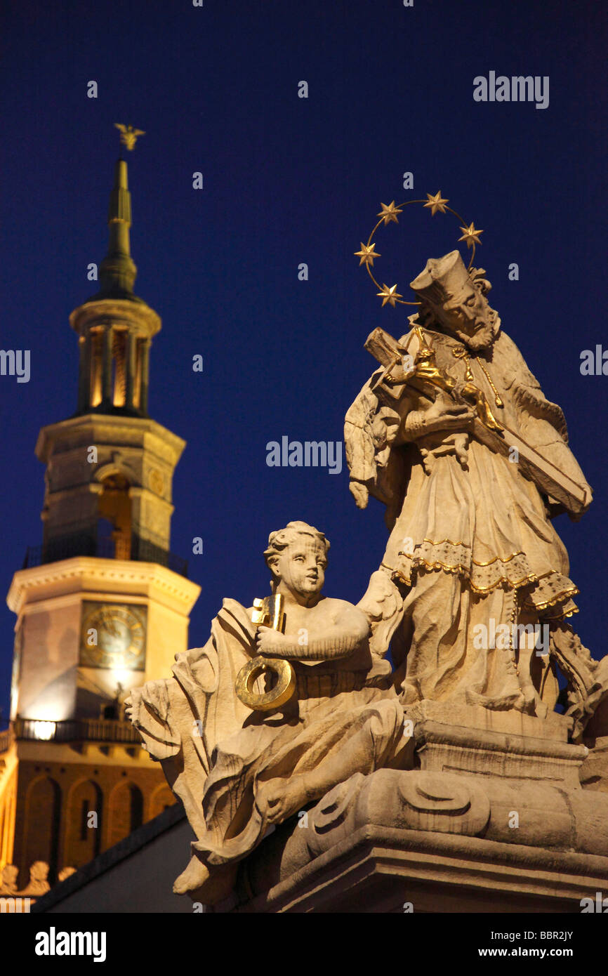Poland Poznan Old Market Square religious statue Stock Photo