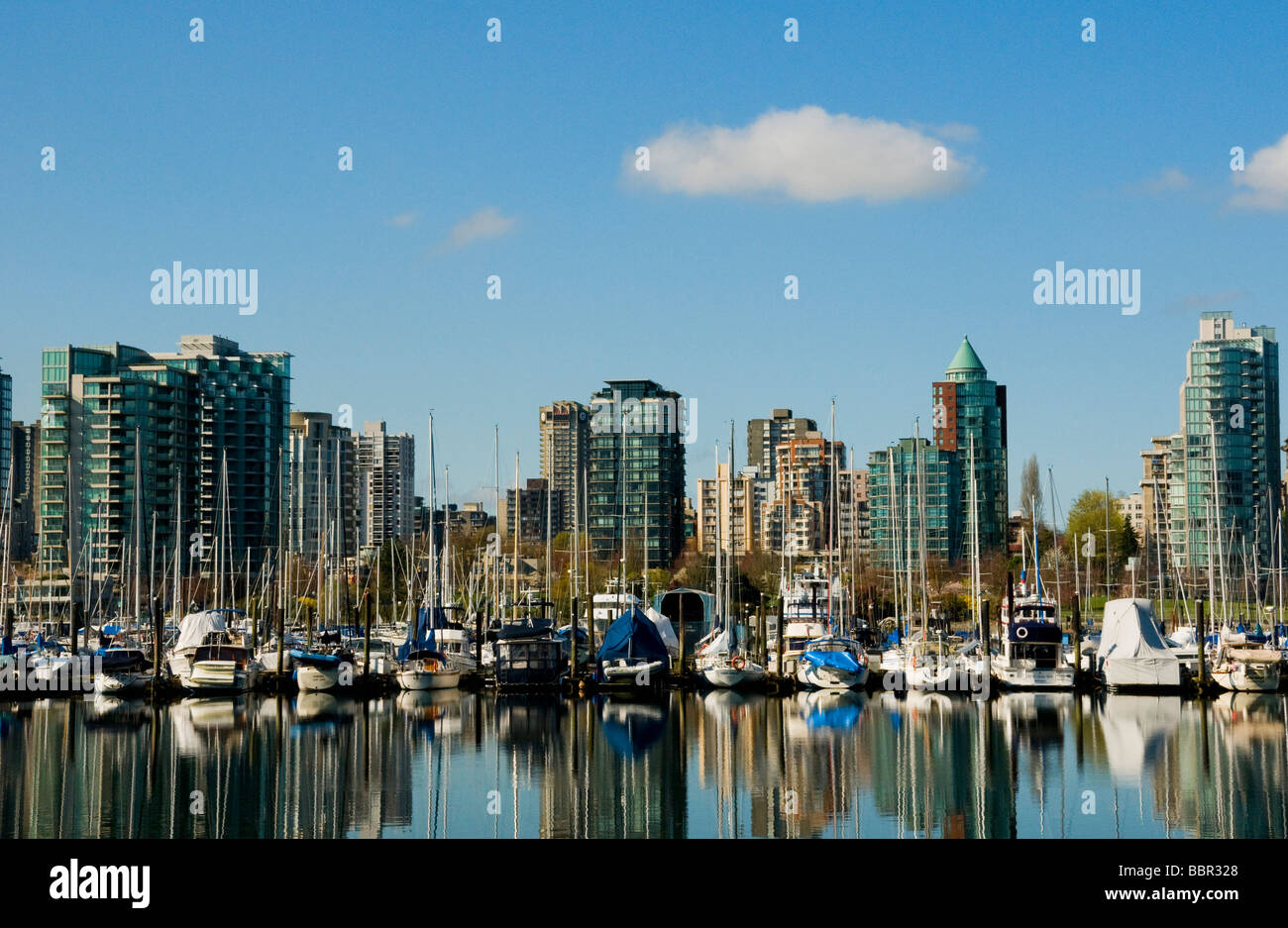 Vancouver Skyline of of downtown from Stanley park Stock Photo - Alamy