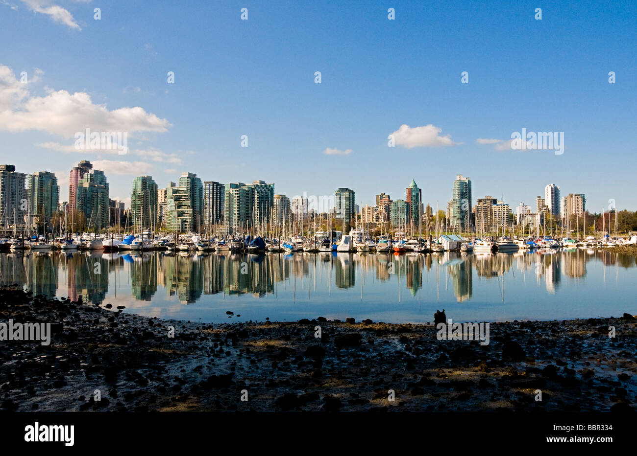 Vancouver Skyline of of downtown from Stanley park Stock Photo - Alamy