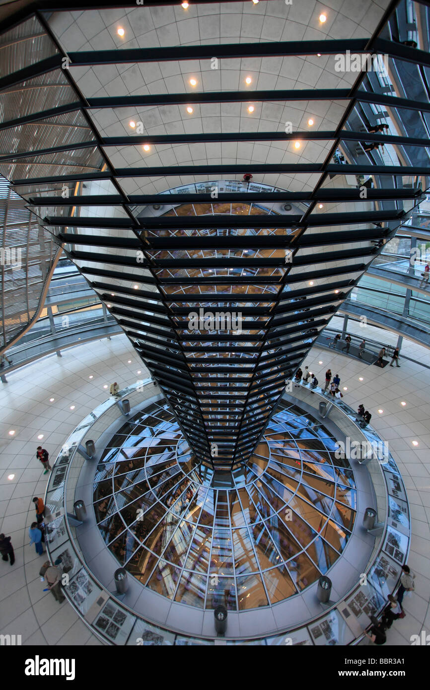 Germany Berlin Reichstag glass dome cupola Norman Foster architect Stock Photo